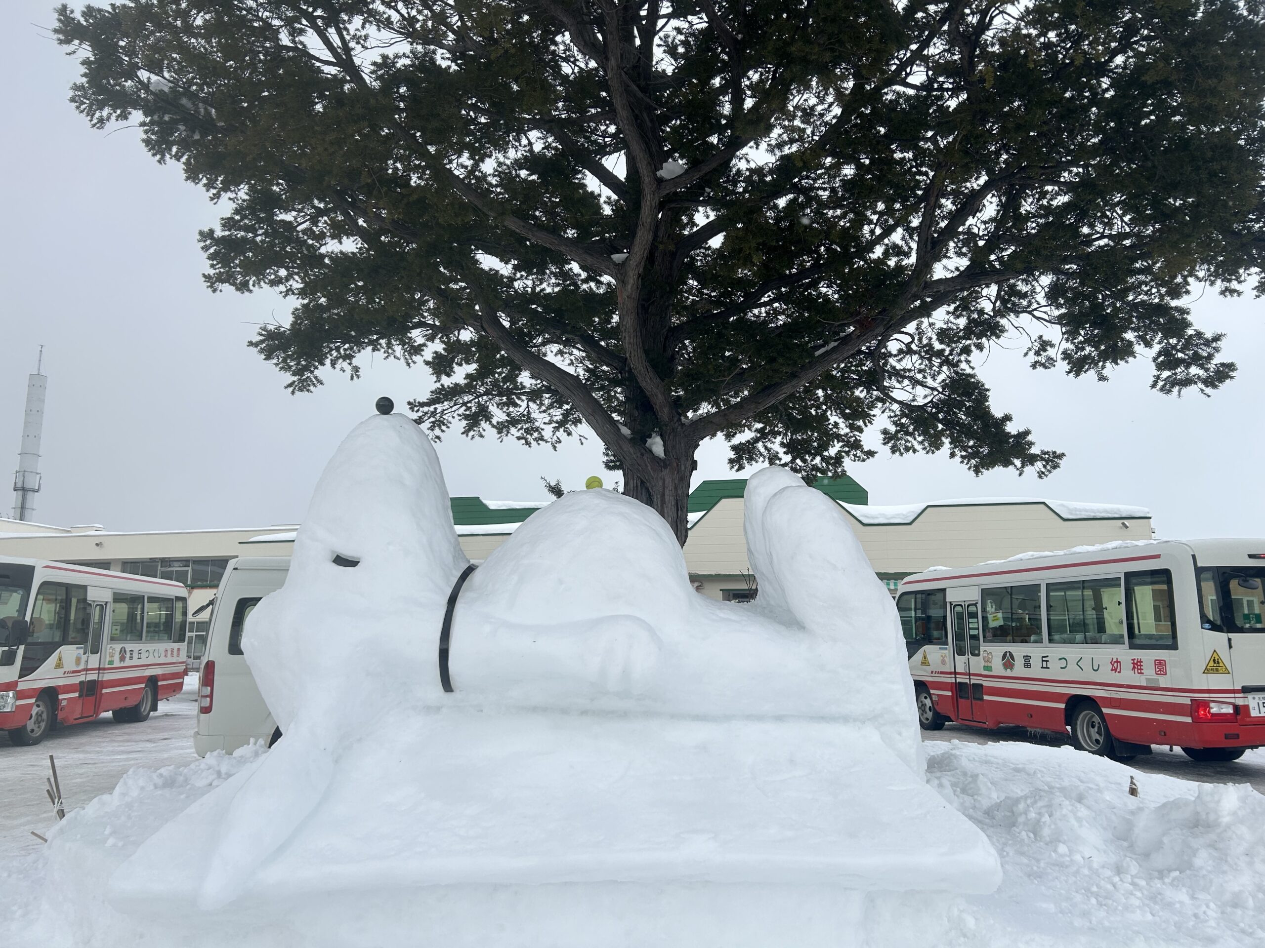 雪像完成＆雪遊び